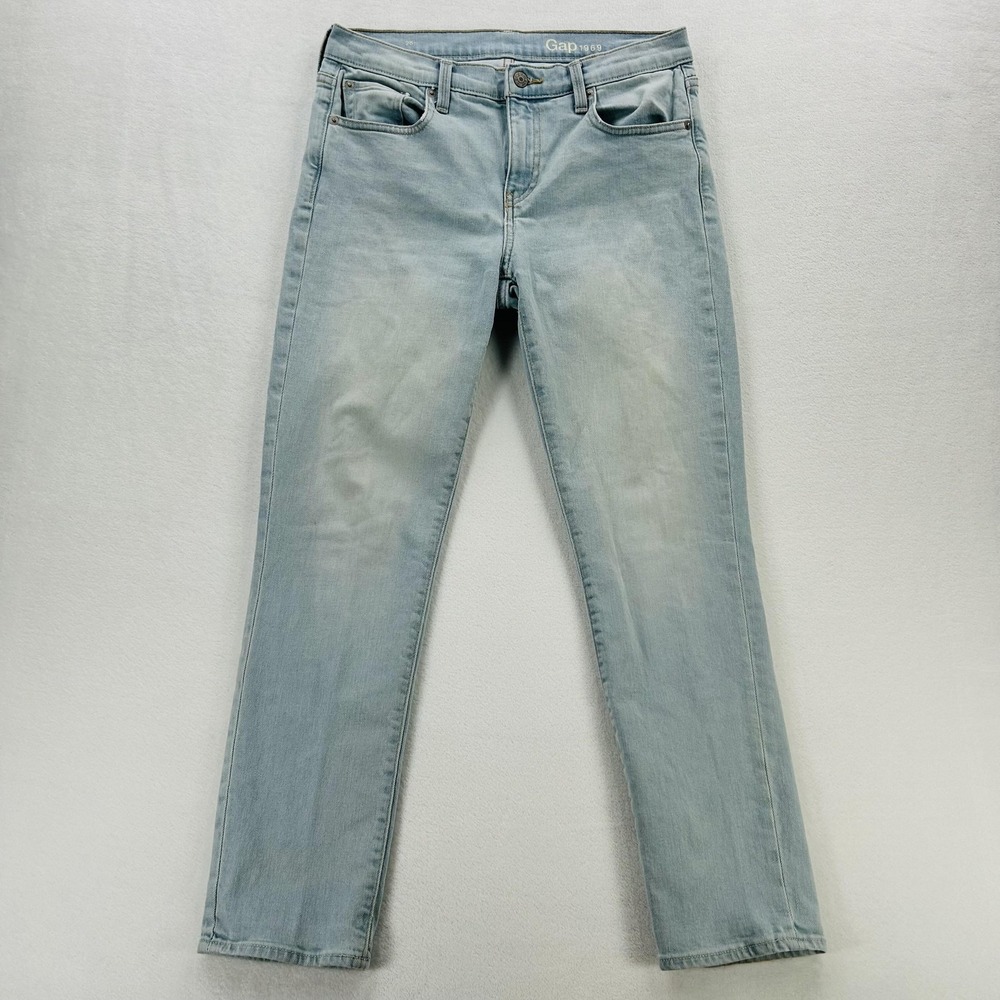 Gap 1969 Jeans Womens 6 Regular Light Wash Blue Stretch Denim Slim Skinny Leg